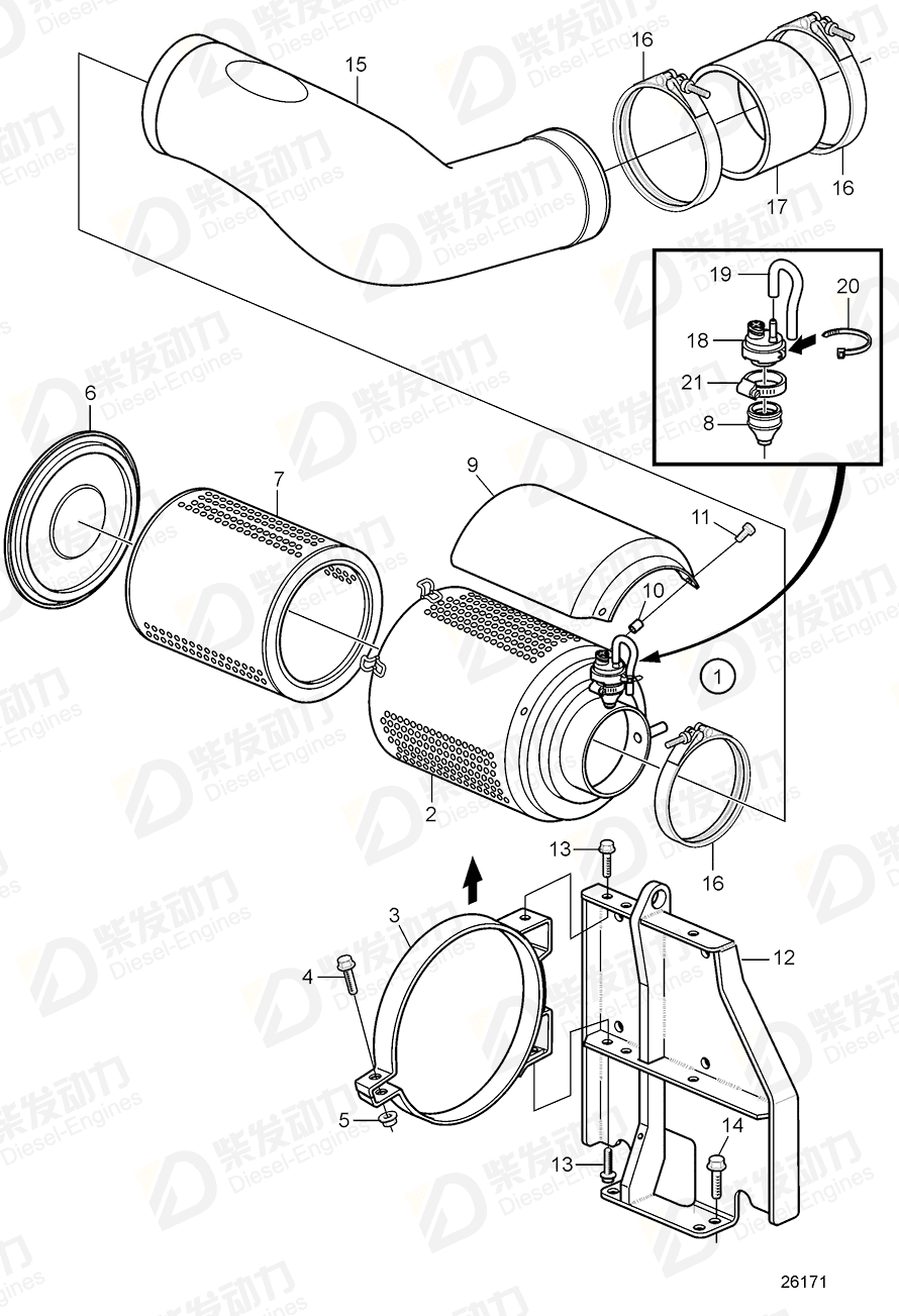 volvo penta Bracket 3828704 Drawing volvo penta Bracket 3828704 Drawing